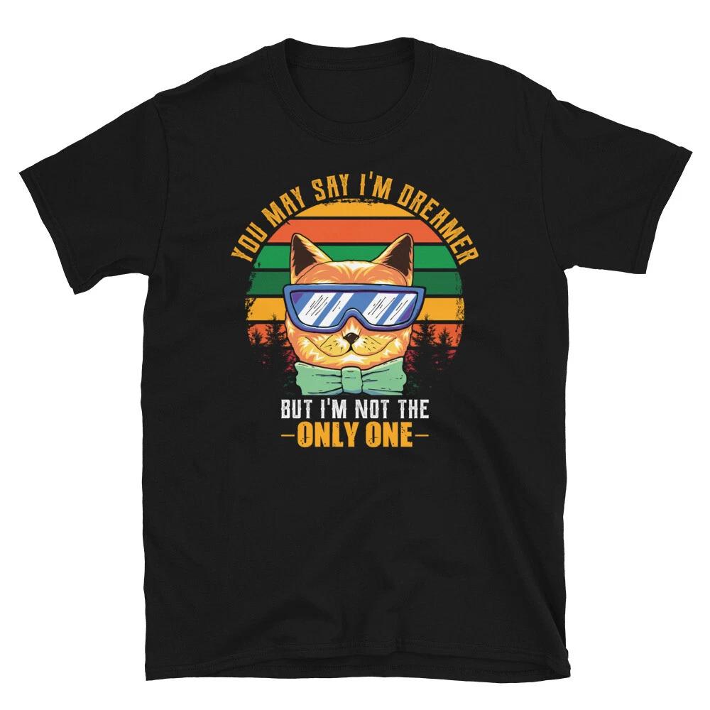 Dreaming Kitty Cool Glasses Cute Cat Funny Animal Kitty Cats T-Shirt S