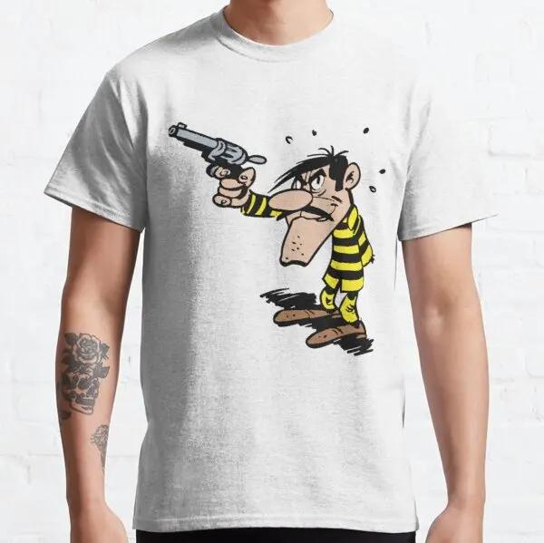 Lucky Luke Cartoon Daltons Tshirt Retro T Shirt Grunge Clothing Harajuku Anime Shirt Ropa Hombre Roupas Masculinas Camisetas