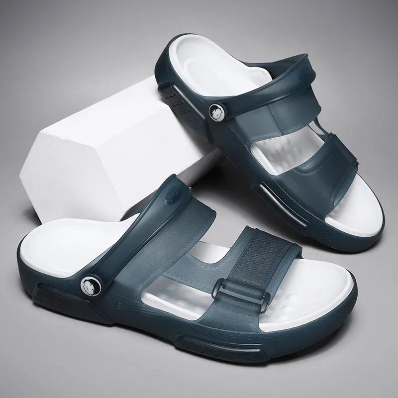 Cave Shoes for Men, Sandals for Summer Fashion, Breathable Beach Shoes for Outdoor Wear, Dual-purpose Sandals with Men's Toe Caps, Slippers