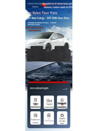 Durable Dirt-Resistant Floor Mats for BYD Qin New Energy (2017-18 Models)