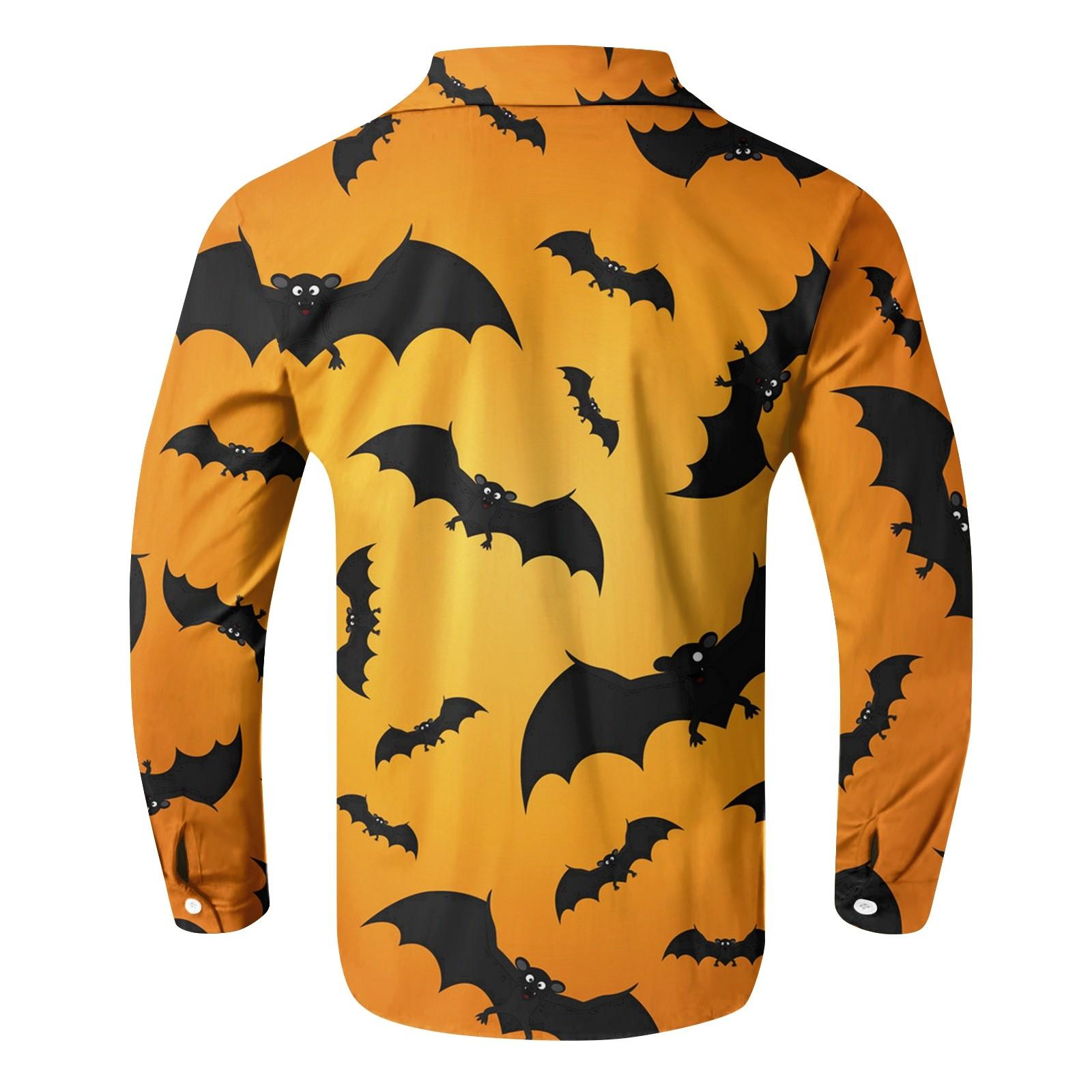 Мужские рубашки с длинными рукавами и пуговицами на Хэллоуин — фото 4
