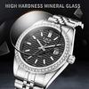 LIGE TOP NEW Men's watches Luxury Fashion Quartz clock Stainless Steel Waterproof Luminous watches for men reloj hommes+BOX