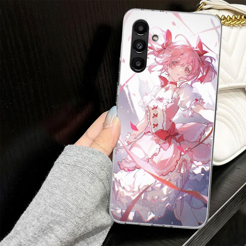Madoka Magica Anime Case for Samsung A17 A16 A56 A36 A26 A15 A55 A35 A25 A14 A54 A34 A24 Phone Cover A13 A53 A33 A23 A05S A04S