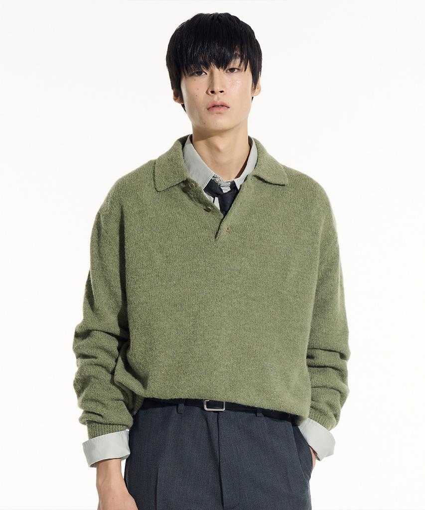 SIECLE Alpaca Polo Knit (Olive)