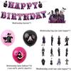 Le Decorazioni per la Festa di Compleanno di Mercoledì Addams includono Topper per Torta, Striscione con Palloncini