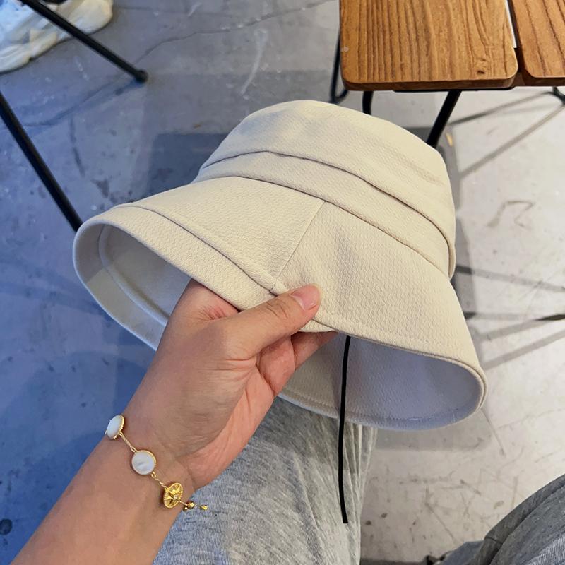 Autumn and Winter Literary and Leisure Bucket Hat, Sunscreen Visor, Front Length and Rear Short Hat Can Be Folded