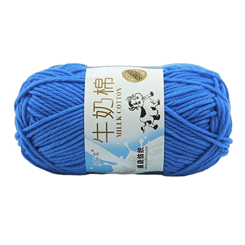 Håndstrikkegarn Melkebomullsgarn Mykt Garn Fargerikt Heklegarn Bomullstråder Strikketilbehør for Barn
