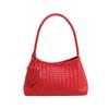 Woven Texture Shoulder Bag with Braided Handle and Soft Structure Elegant Style for Daily Wear