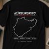 Nürburgring Track Outline T-Shirt Formula Racing Circuit F1 Track Fans Shirt Track Map T-Shirt Motorsport Gift for Racer Comfort Colors Png