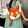 Cute Fox Plush Backpack Kawaii Bunny Fashion Plushie Knapsack Crazy Animal City Sling Bag Versatile Fluffy Bag Gift Items