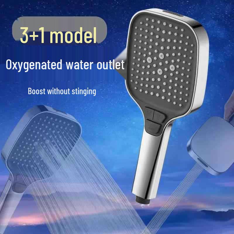 Handheld Water Heater Shower Head with Large Panel for Household Bathrooms