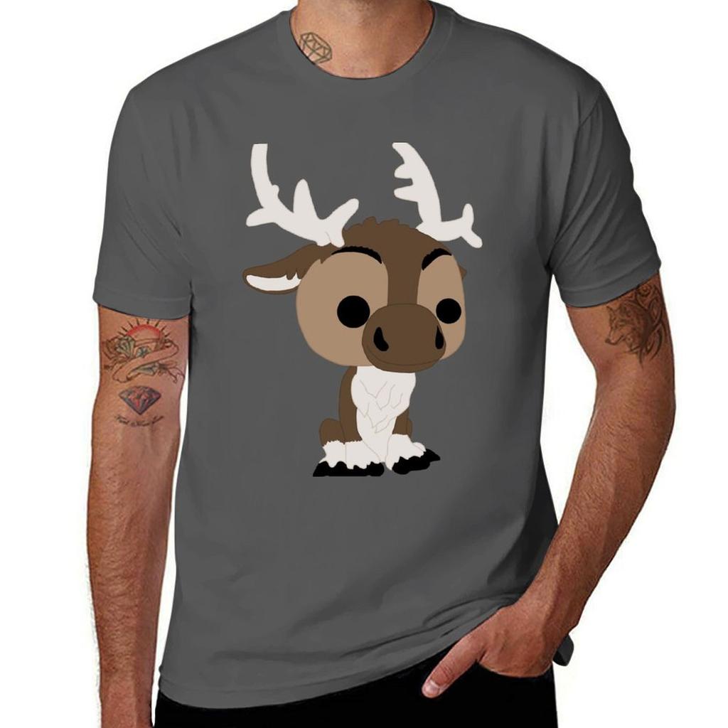 Adorable Reindeer Tshirt Outdoor Sports Short Sleeve Top