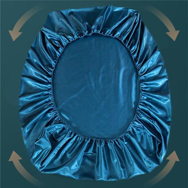 غطاء ملاءات صيفية من الحرير الجليدي صديق للبشرة للتطريز غطاء مرتبة الفراش ثلاث قطع مع 2 كيس وسادة