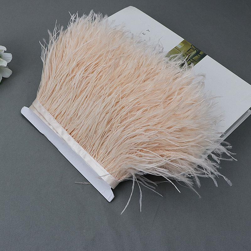 Ostrich Feather Lace Cloth Bandwidth 10-15Cm Stage Performance Clothing Decoration Accessories Lace Feather Ribbon