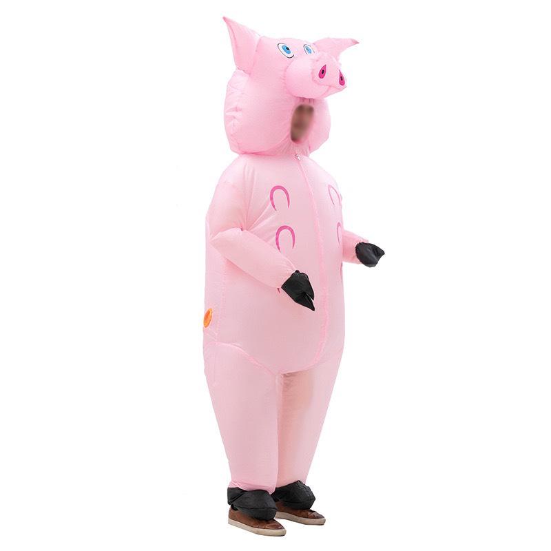 Pink Pig Inflatable Costume Jumpsuit for Party & Performance