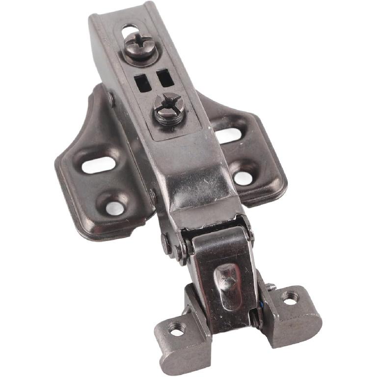 Garosa Modern/Contemporary Black Brushed Aluminum Frame Cabinet Door Hinge, Soft Close, Hydraulic Mute, Cold-Rolled Steel, 19-24mm Width, 14-21mm