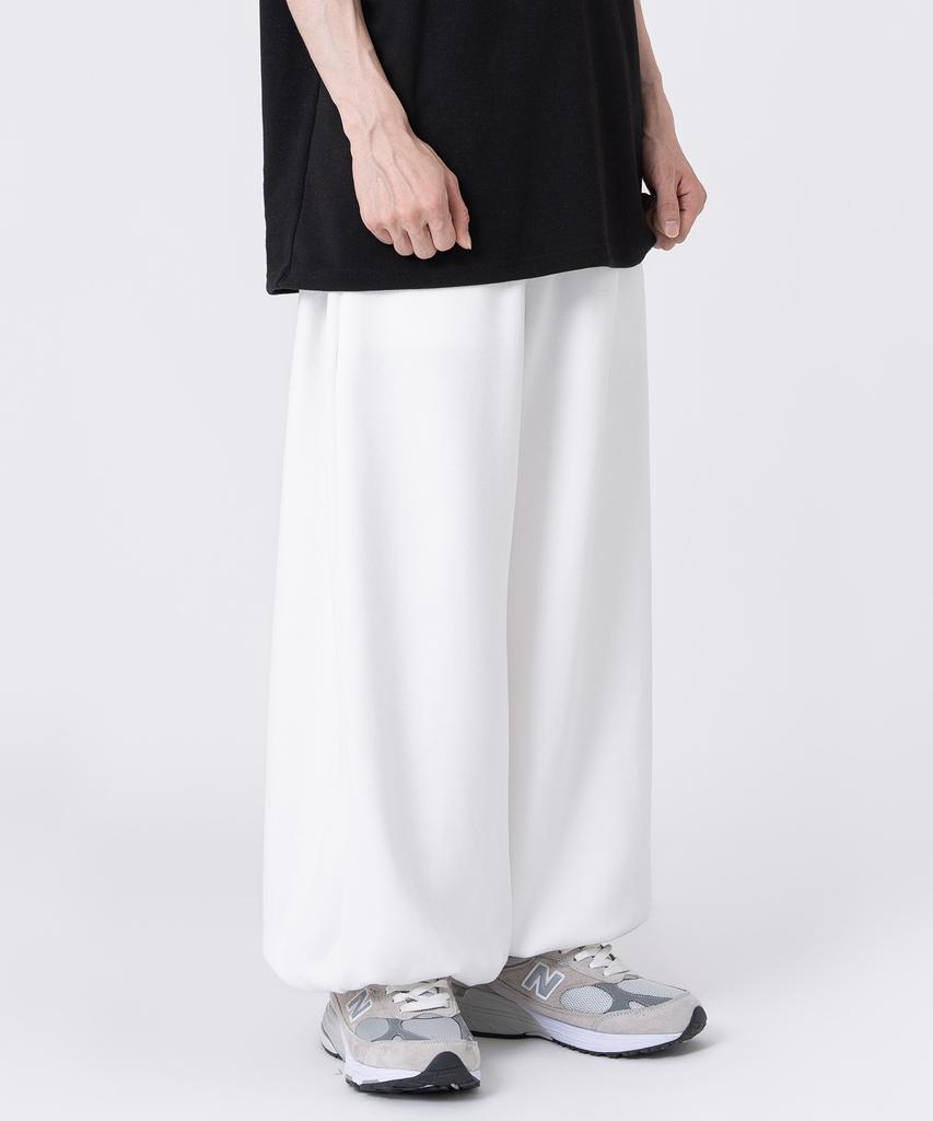 UNDEROFF Side Pleated Wide Balloon Jogger Sweatpants 5 Colors Dark Gray