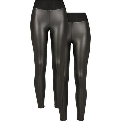 Leggings Femininos de Couro Sintético de Cintura Alta Urban Classics (Pacote de 2)