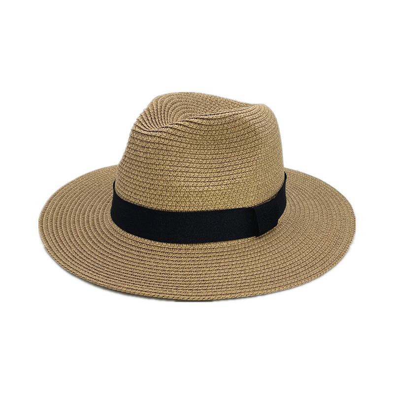 

Big head circumference Panama straw hat men s and women s sunscreen straw hat adult sunshade top hat M（56-58cm） хаки
