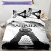 Mythologie Walhalla 3-teiliges Bettwäsche-Set Bettbezug Verschluss Enthält 1 Bettbezug & 2 Kissenbezüge für Alle Jahreszeiten Schlafzimmer Zuhause Wohnheim Dekoration