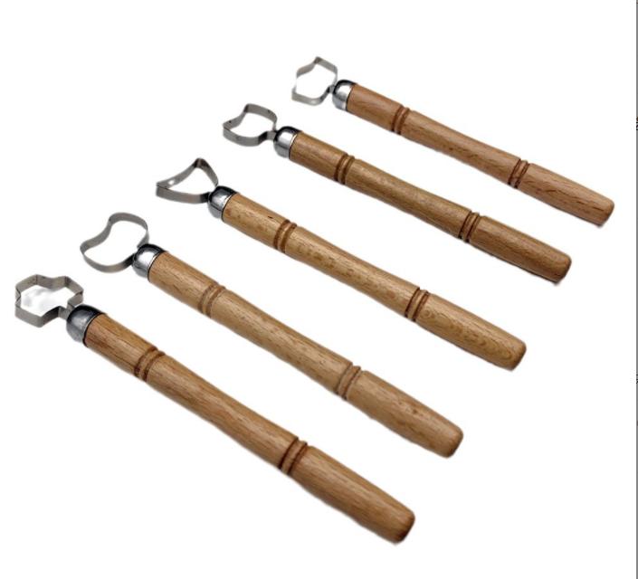 Stainless Steel Clay Sculpture Circular Flat Wire Knife 3-piece Combination Set Log Handmade Clay Carving Repair Tool