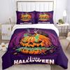 3pcs Halloween Pumpkin Duvet Cover Set - Machine Washable, Includes 1 Cover and 2 Pillowcases, No Core Included Yy251013063