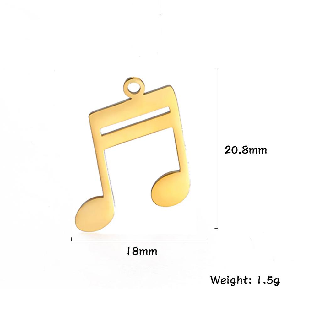 Teamer 5 Stück/Los Musiknote Musikinstrument Anhänger Edelstahl Charms Für Halskette Armband Herstellung Schmuck Großhandel Neu