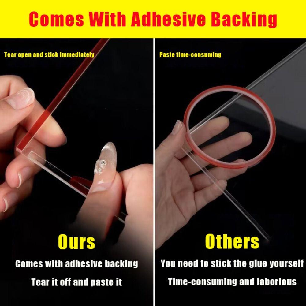 Self-Adhesive Photo Frame Clear Card Holder Durable Label Holder Supermarket