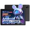 New for Android 15 Android PC IPS Widevine L1 Netflix Online GMS FM Wireless Split Child Japanese Instruction Manual 2025, 10-inch Tablet,