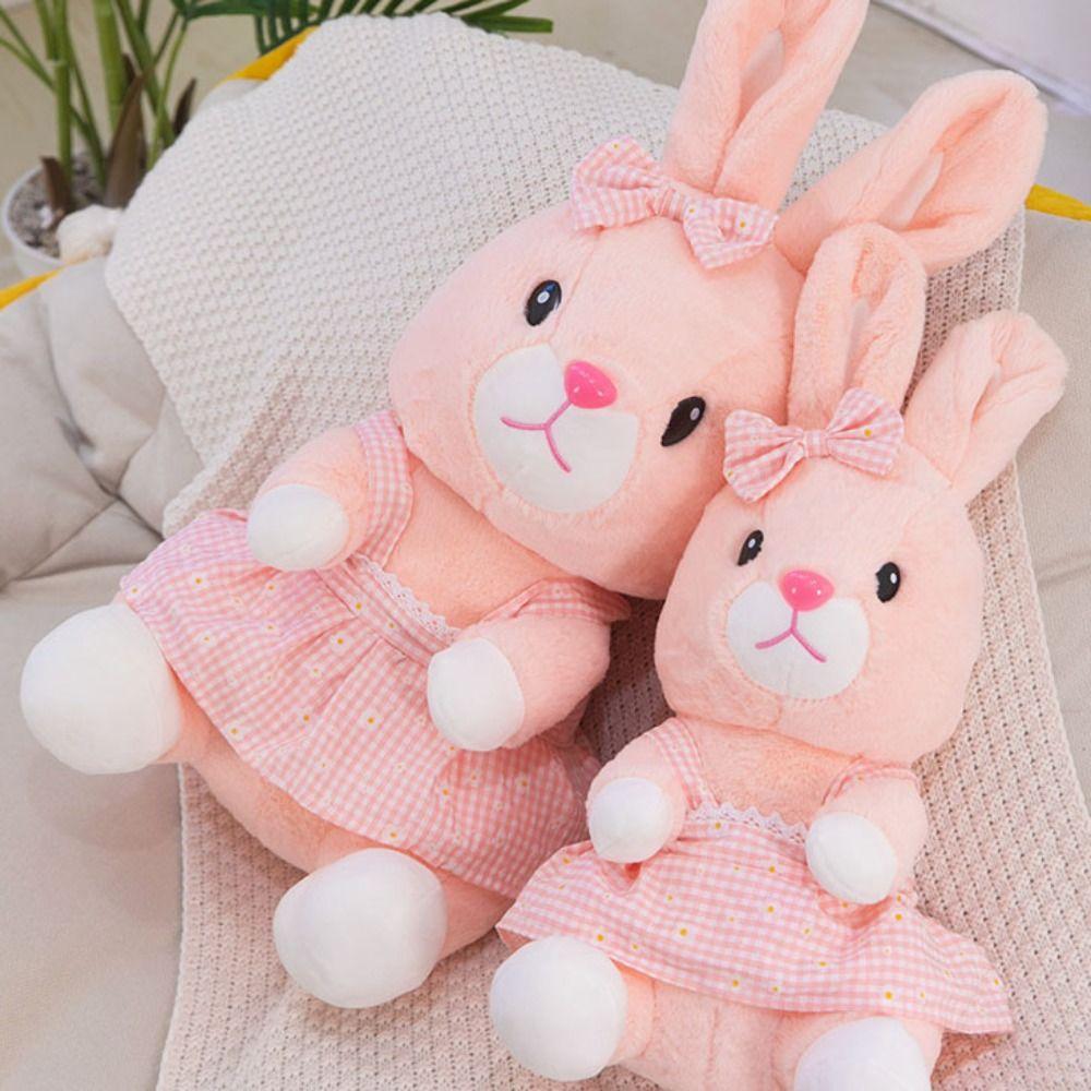 Soft Pink Rabbit Plush Doll PP Cotton Rabbit Stuffed Toy Cute Rabbit Plush Toys  Kids Gifts