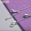 925 Sterling Silver Droplet Pendant Bracelet Gift Fashion Jewelry