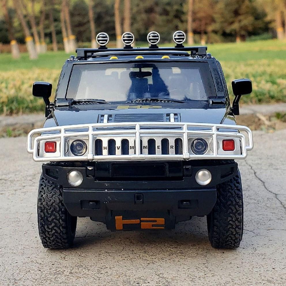 MEIN AUTO 1:1:24 Die-Cast Metall Hummer H2 Modellauto Sammlerfigur, Gelb