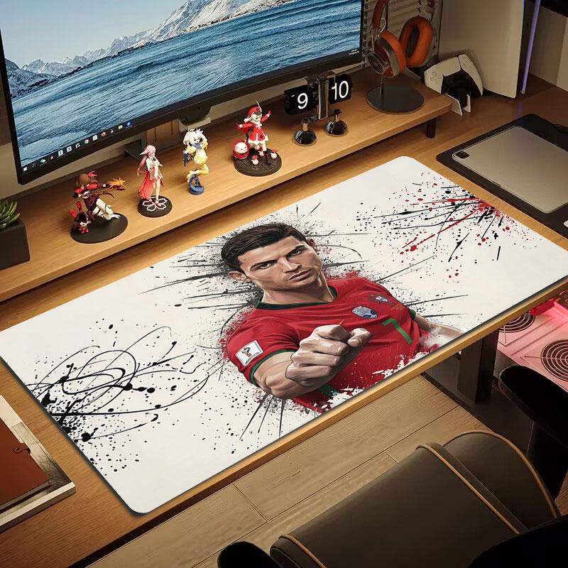 CR7 Large Size Mouse Pad Large Gaming Table Cushion Non-slip Laptop Tablet Big Mousepad XXL Mat Mini PC Playmat With Lock edge