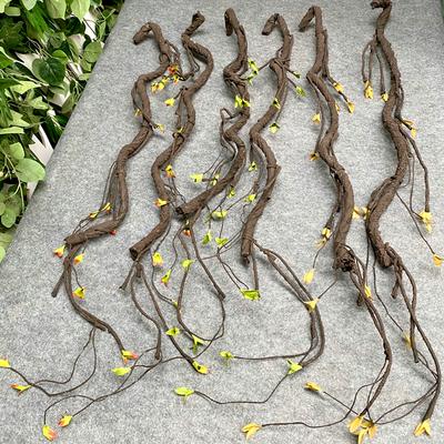 Arranjos florais flexíveis de 100 cm com folhas, faça você mesmo, árvore de vime, galho de videira, decoração para casa, plantas artificiais