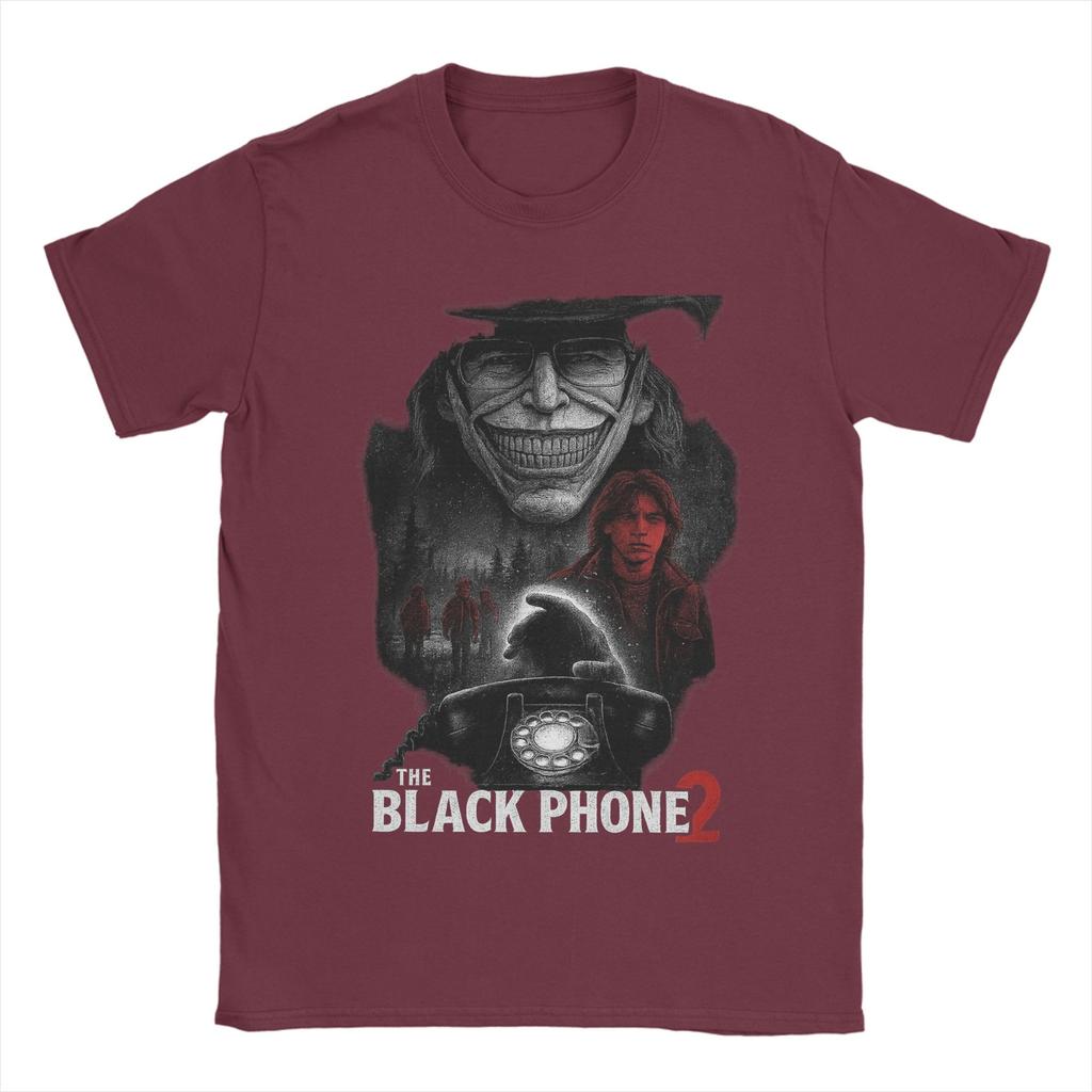 Men Women's T-Shirt Black Phone 2 Movie T-Shirts Novelty  Summer Tee Shirt Y2K Funny Custom Logo Cotton Tops Plus Size 5XL