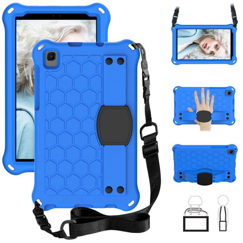 Full Coverage Protective Case With Hand Strap Galaxy Tab A7 Lite T220 T225 2021 Honeycomb Design