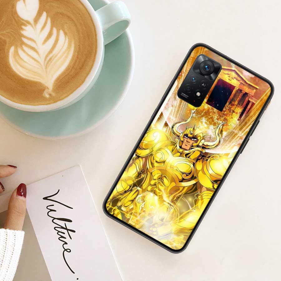 Saint Seiya Knights Of The Zodiac Case Phone For Redmi 13 14C 12 12C Note 14S 14 Pro Plus 10 10A 10C 9 9A 9C 9T 8 8A 7 7A TPU Cl