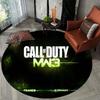 1Pc Call Duty Mw3 Flannel Round Rug Soft Non Slip Circular Office Carpet Floor Mat  Bedroom Living Room Xmas Gift Q1315