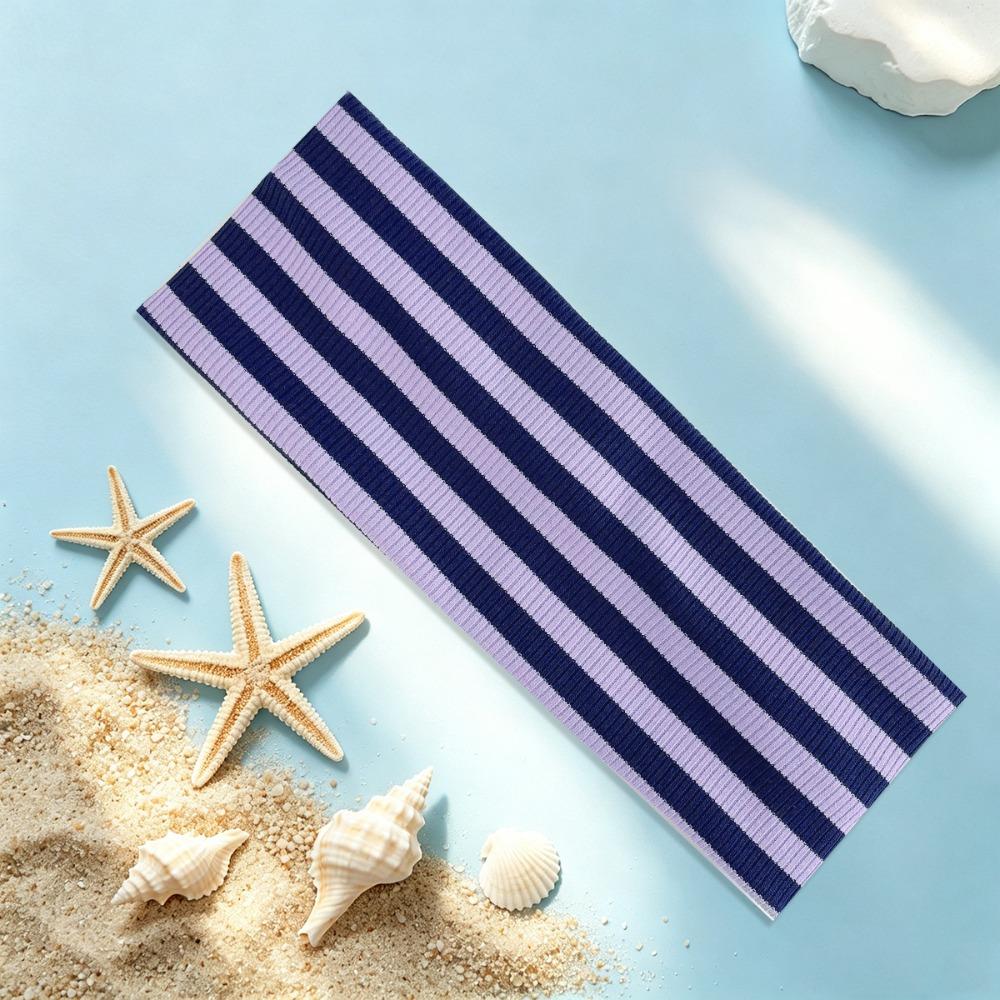 Fashion Striped Elastic Hair Band Sweat-absorbing Soft Wide Hairband Hair Accessories Non-slip Sports Headband