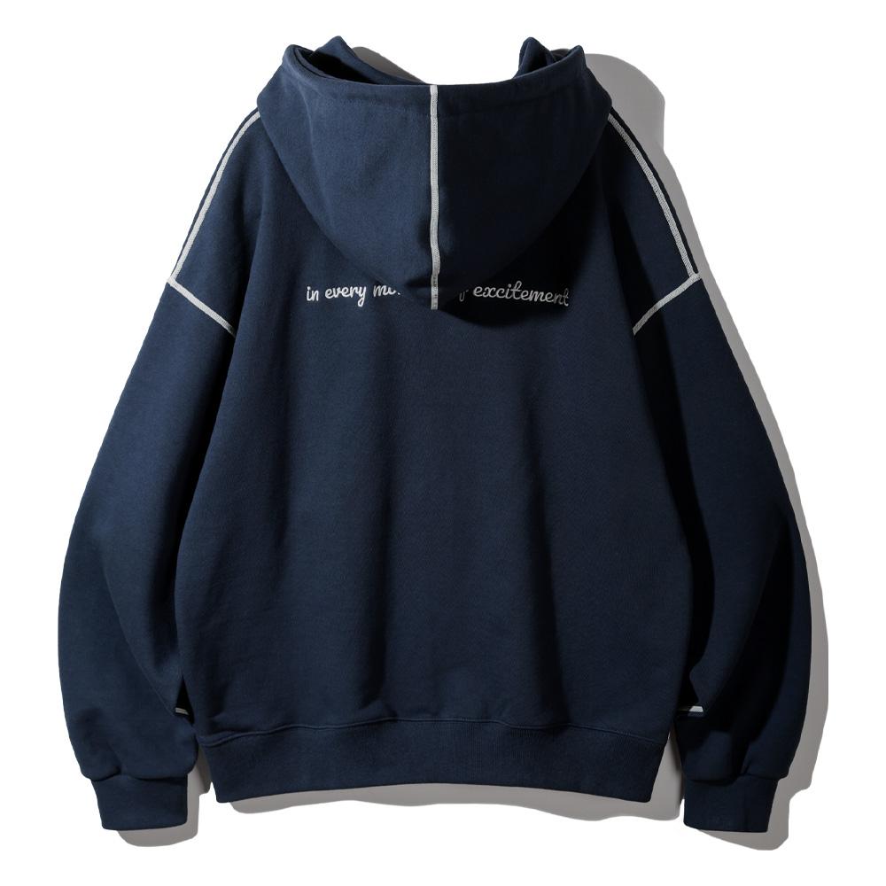 Bakken Signature B Zip-Up Hoodie Bk7690_Navy