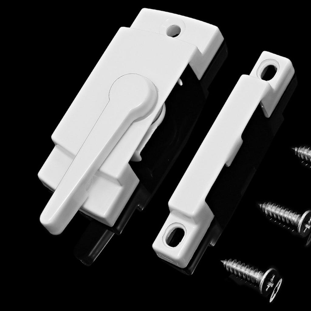 Halbmondschloss mit Schrauben, Schiebefenster-Verriegelungsbeschläge aus Zinklegierung für vertikale und horizontale Schiebefenster