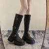 Retro Classic Versatile Platform Boots Women's 2025 Autumn and Winter New Temperament Small Man Height and Thinness Knight Boots