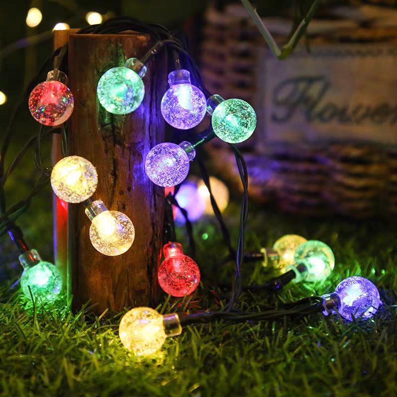 Colorful Solar Waterproof Lights for Outdoor Decoration - Camping, Picnic, Garden, Balcony, Courtyard, and Hanging Tree Atmosphere.