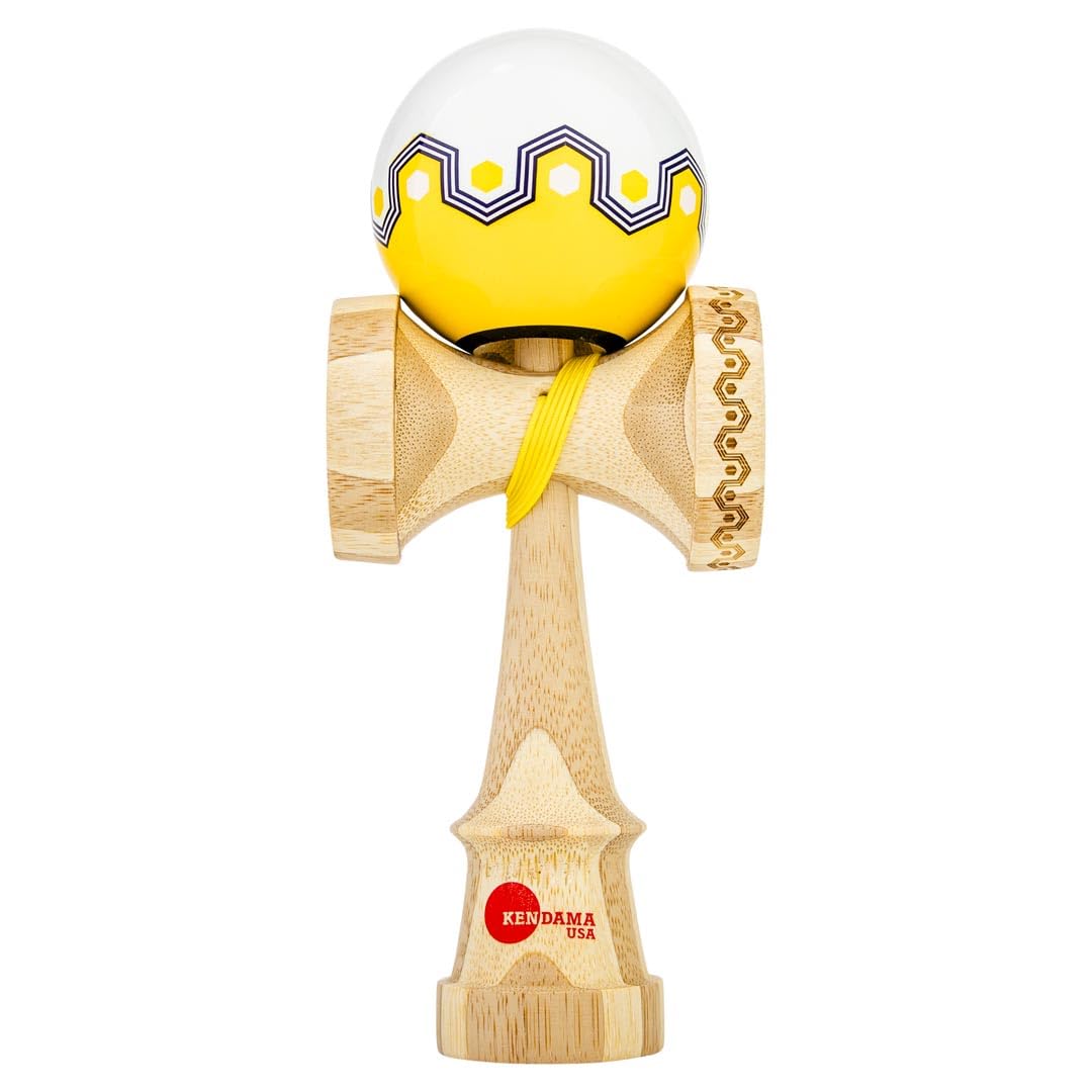 

Kendama KENDAMA USA Kaizen Kendama Jet Shape Origami (White Yellow)