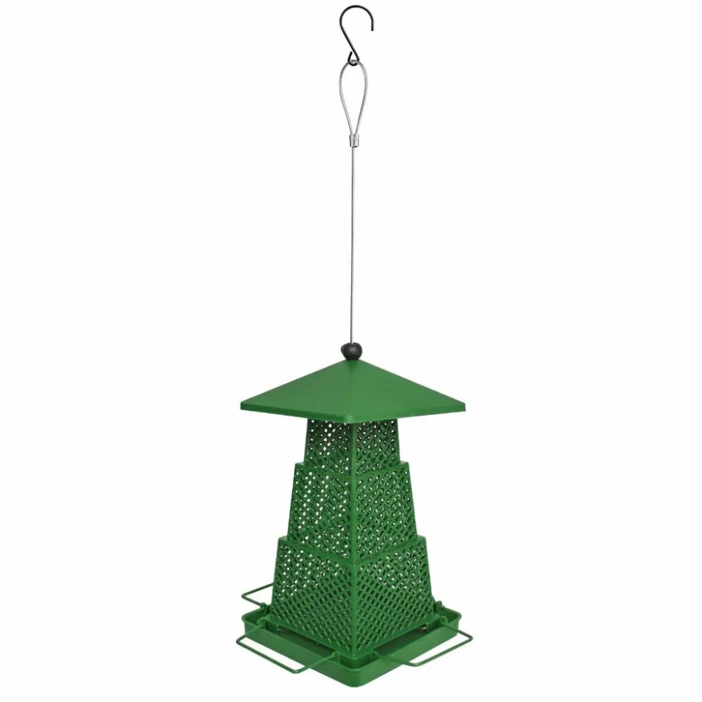 Windproof Wild Bird Feeder Large Capacity Folding Bird Food Dispenser with Hang Rope Multi-purpose Bird Feeding Station Tree