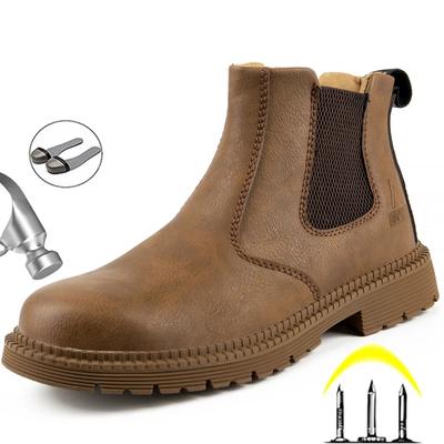 Nuovi stivali antinfortunistici da uomo scarpe da lavoro stivali da lavoro con puntale in acciaio sneakers da lavoro antiforatura calzature da uomo taglie forti