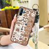 Fashion Design Waterproof Phone Case For OPPO Realme C3/C3i/Narz N10A Kickstand Lanyard Wrist Strap Ring Anti-knock Cute