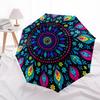 1pc Colorful Floral Mandala Pattern Umbrella with Plastic Handle,Suitable for All Seasons Home Travel Outdoor UmbrellaDD1328