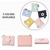 FARFADET Women's Bifold Wallet with Floral Design, Coin Purse, Card Slots, and Zippered Bill Compartment. Compact and Cute. Perfect for celebrations,