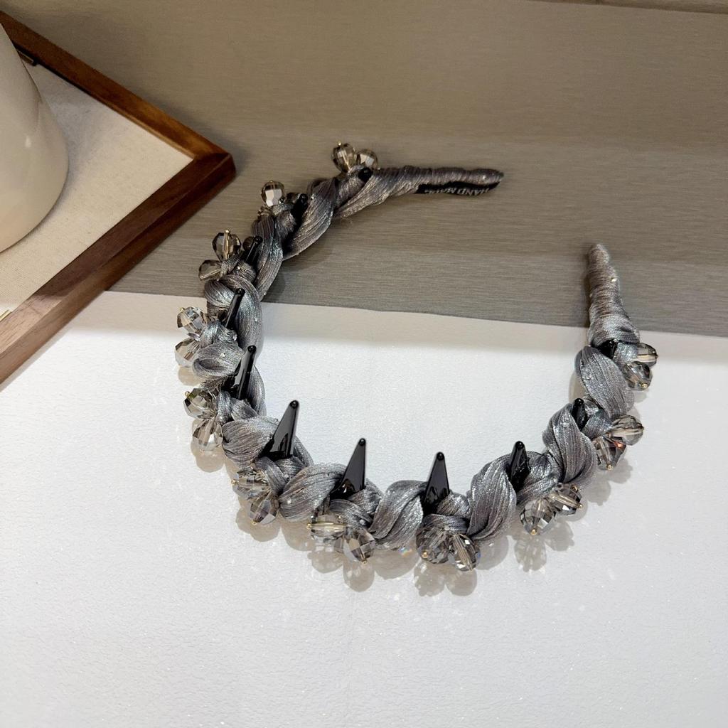 Koreanisches Strass-Tüll-Stirnband: Elegantes, vielseitiges Haaraccessoire für leichten Luxus